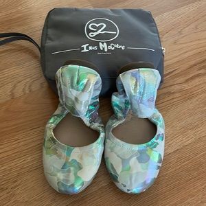 Imus MaCabee Womens Pearlescent Folding Slip On Ballet Flats Size 37